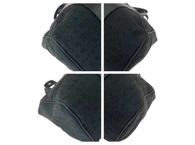 Bulgari Borsa Bvlgari in tela/pelle Logo Mania Nero - vista 3