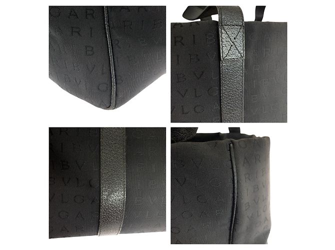Bulgari Borsa Bvlgari in tela/pelle Logo Mania Nero - vista 6