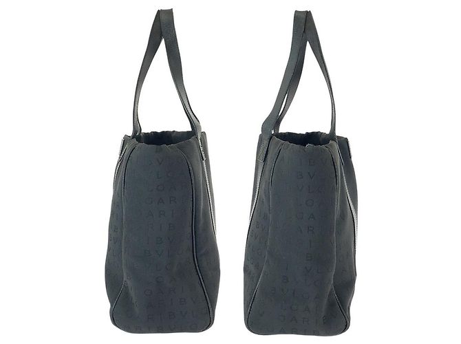 Bulgari Borsa Bvlgari in tela/pelle Logo Mania Nero - vista 8