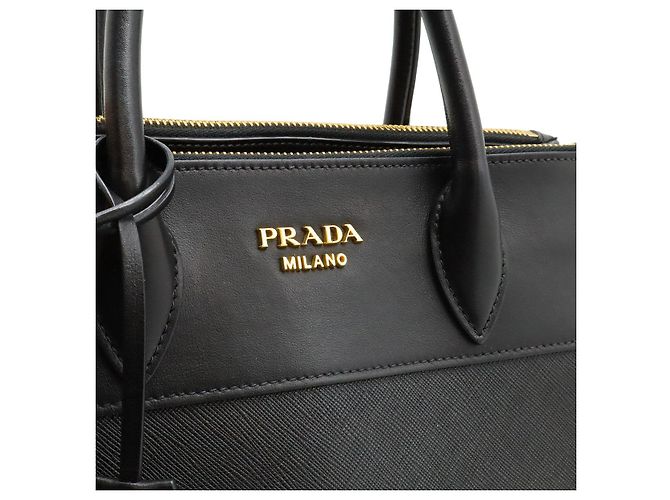 Borsa a mano Prada Paradigme in pelle Saffiano Nero - vista 9