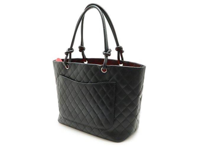 Borsa tote grande Chanel Cambon Line Coco Mark Nero - vista 2