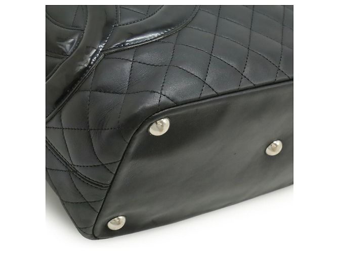 Borsa tote grande Chanel Cambon Line Coco Mark Nero - vista 3