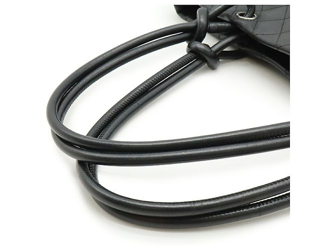 Borsa tote grande Chanel Cambon Line Coco Mark Nero - vista 4