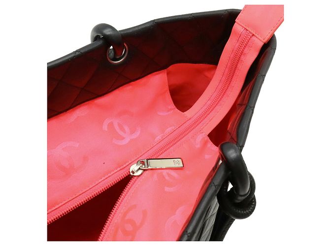 Borsa tote grande Chanel Cambon Line Coco Mark Nero - vista 5