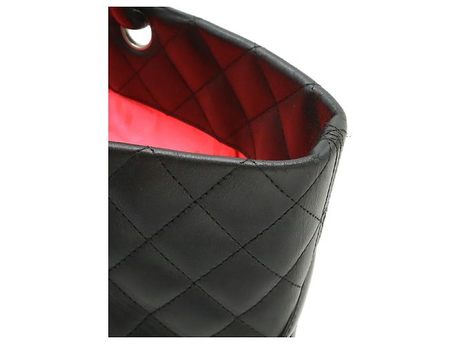 Borsa tote grande Chanel Cambon Line Coco Mark Nero - vista 7