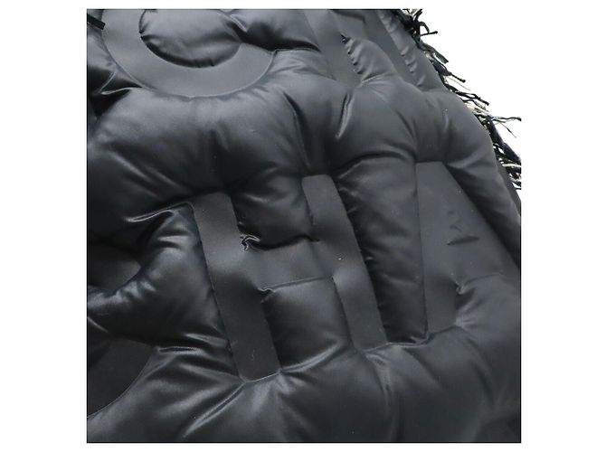 Chanel Nylon Tweed Rucksack Schwarz - Ansicht 7