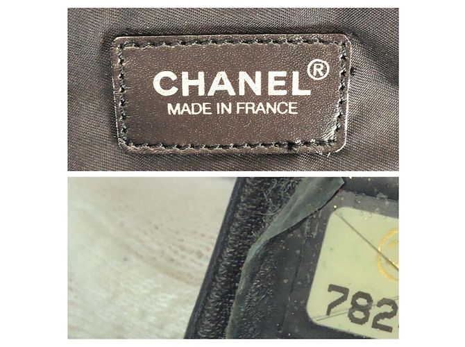 Borsa Tote in Nylon/Pelle Chanel Nero - vista 4