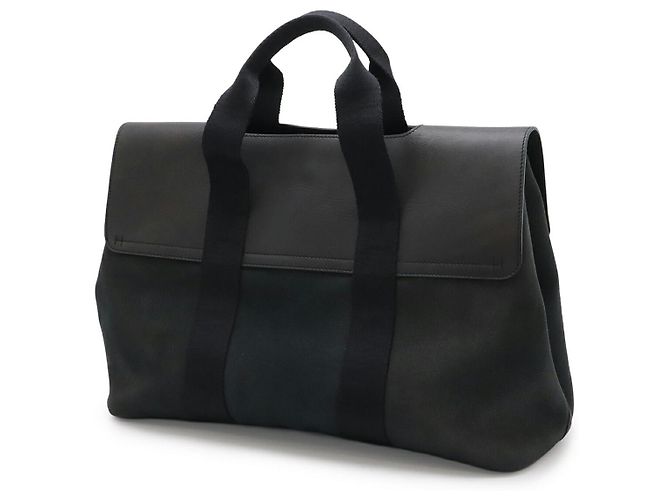 Hermès Valparaiso MM Canvas-Leder Tote Bag Schwarz - Ansicht 2