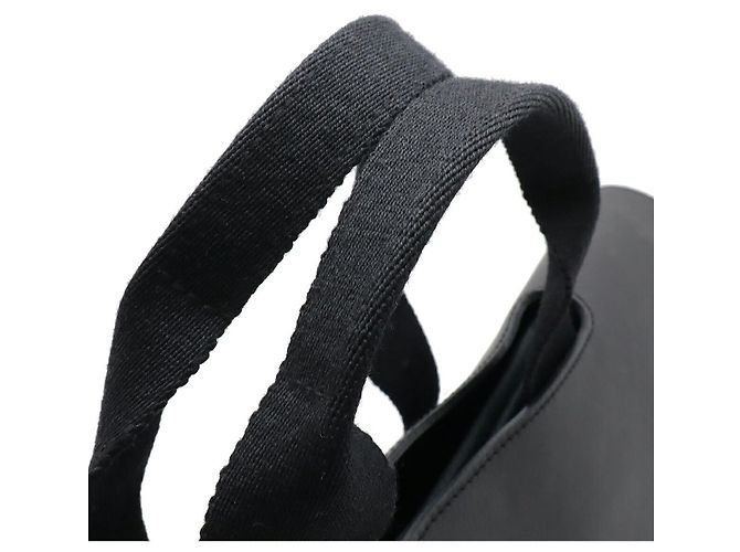 Hermès Valparaiso MM Canvas-Leder Tote Bag Schwarz - Ansicht 5