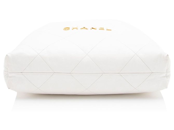 Gabrielle Bolso de hombro mediano Chanel 22 en piel de ternera brillante Blanco - vista 4