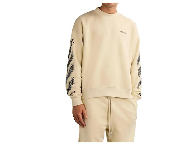 Off White Felpa con Logo Off-White Marrone Beige - vista 2
