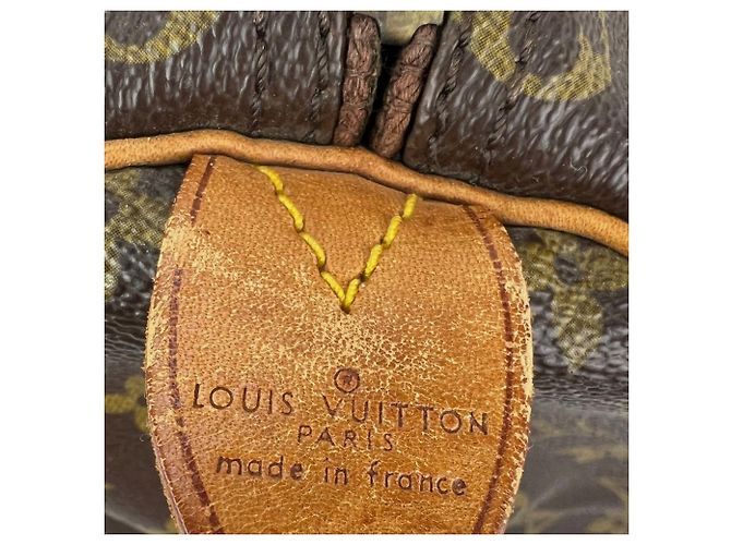 Borsa da viaggio Keepall 50 in tela Monogram Louis Vuitton - Bagagli vintage Marrone - vista 3