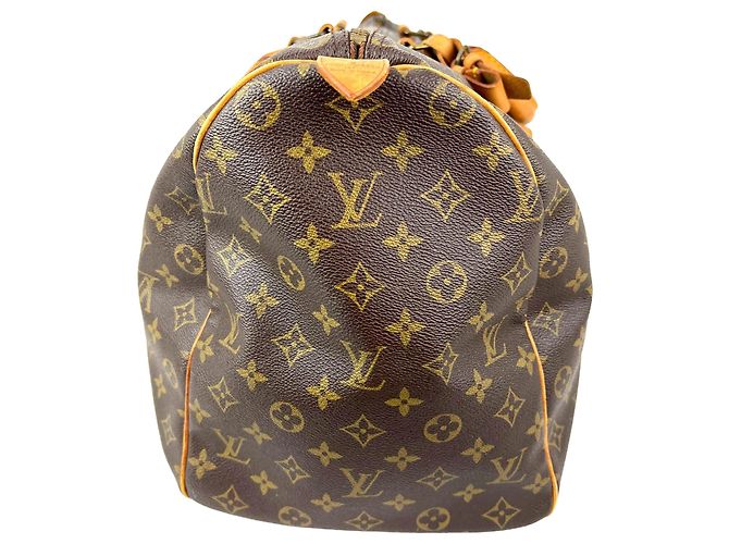 Borsa da viaggio Keepall 50 in tela Monogram Louis Vuitton - Bagagli vintage Marrone - vista 5