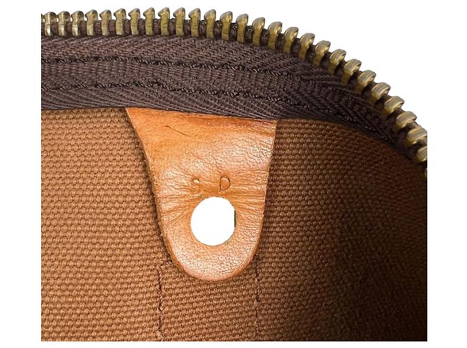 Borsa da viaggio Keepall 50 in tela Monogram Louis Vuitton - Bagagli vintage Marrone - vista 8