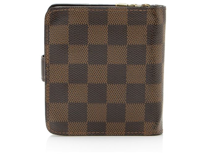 Louis Vuitton Vintage Damier Ebene Zipped Compact Wallet Braun - Ansicht 3