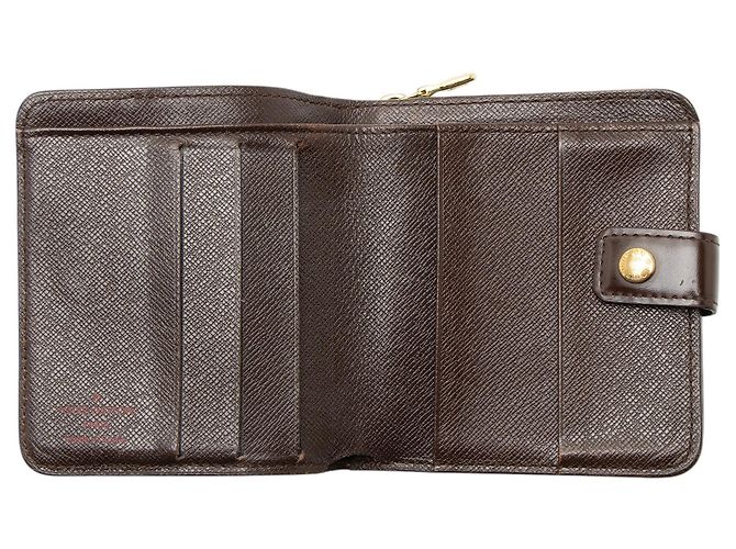 Louis Vuitton Vintage Damier Ebene Zipped Compact Wallet Braun - Ansicht 5