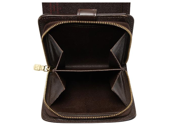 Louis Vuitton Vintage Damier Ebene Zipped Compact Wallet Braun - Ansicht 6
