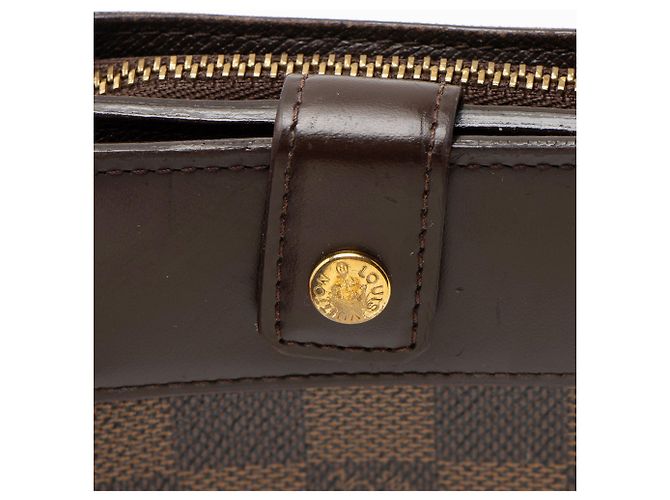 Louis Vuitton Vintage Damier Ebene Zipped Compact Wallet Braun - Ansicht 8