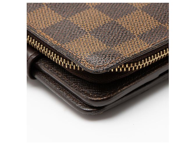 Louis Vuitton Vintage Damier Ebene Zipped Compact Wallet Braun - Ansicht 9