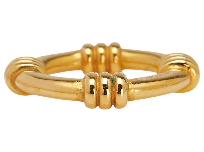 Ring Anillo de pañuelo Bouée Hermès Dorado - vista 2