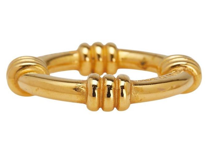 Ring Anillo de pañuelo Bouée Hermès Dorado - vista 4