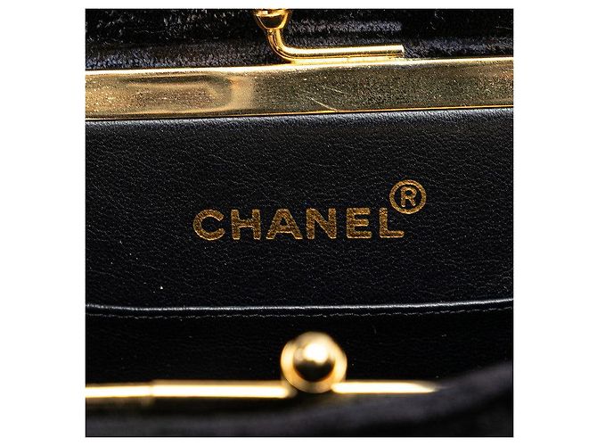 Timeless Bolso Tote de Cadena de Suede Matelassé Chanel Azul Azul marino - vista 11