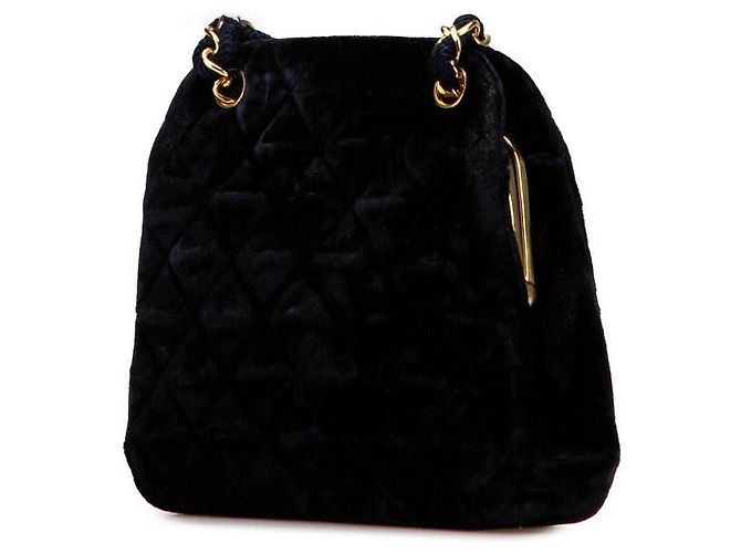 Timeless Bolso Tote de Cadena de Suede Matelassé Chanel Azul Azul marino - vista 2