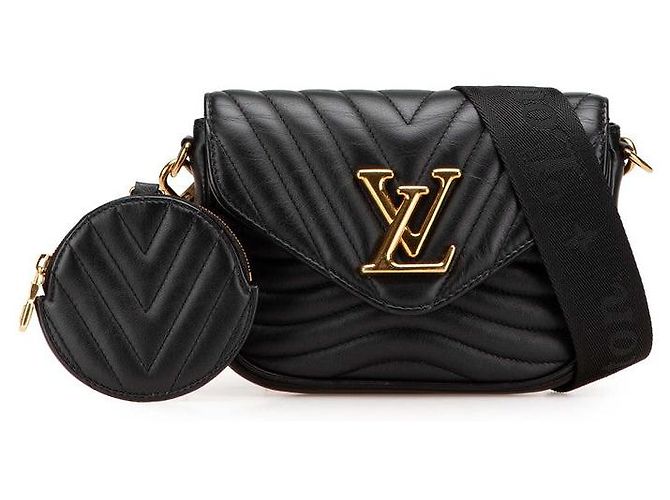 Borsa a spalla in pelle Multi Pochette New Wave di Louis Vuitton Nero - vista 14