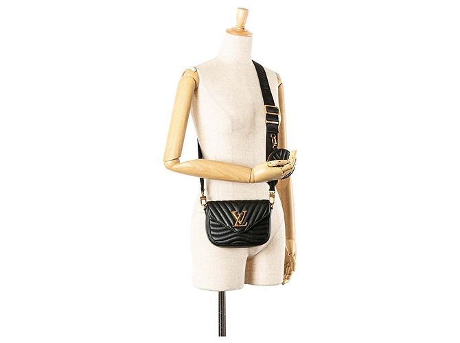 Borsa a spalla in pelle Multi Pochette New Wave di Louis Vuitton Nero - vista 15