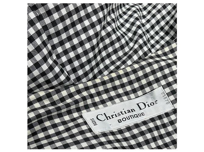 Dior Boutique Capa de cuadros Vichy Negro y Blanco - vista 4