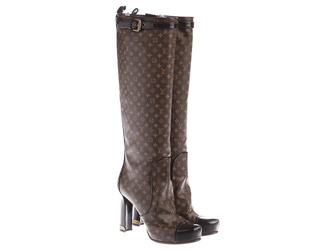 Botas Louis Vuitton de piel marrón Castaño - vista 2