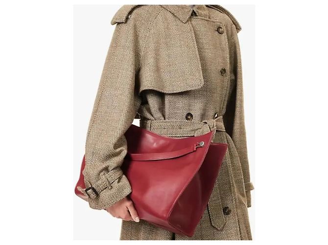 The Row Borsa Alexia Top-Handle Pelle Amaranto Rosso Bordò - vista 2