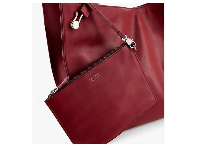 The Row Borsa Alexia Top-Handle Pelle Amaranto Rosso Bordò - vista 3
