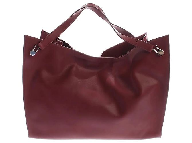 The Row Borsa Alexia Top-Handle Pelle Amaranto Rosso Bordò - vista 4