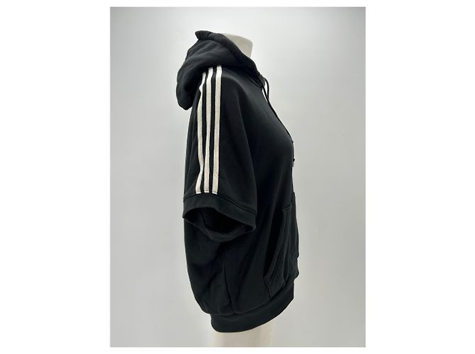 Adidas Sudadera de manga corta negra Negro - vista 3