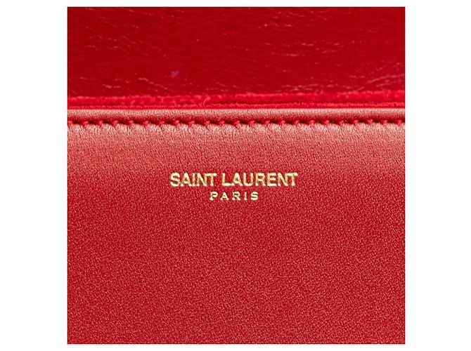 Mini borsa a tracolla Loulou classica di Saint Laurent Rosso - vista 10