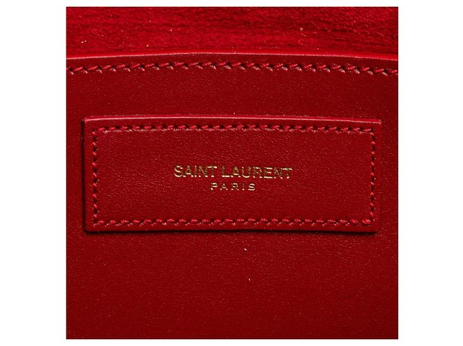 Mini borsa a tracolla Loulou classica di Saint Laurent Rosso - vista 11