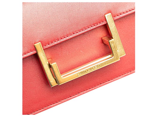 Mini borsa a tracolla Loulou classica di Saint Laurent Rosso - vista 5