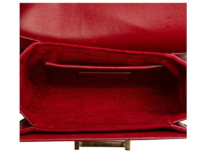 Mini borsa a tracolla Loulou classica di Saint Laurent Rosso - vista 9