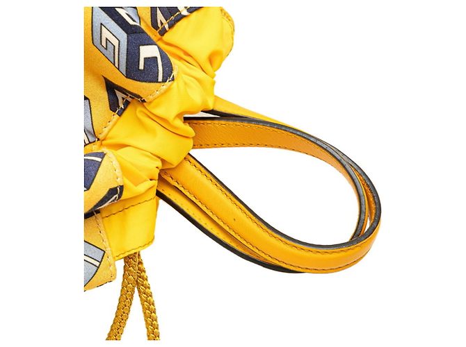 Gucci Tricolor Drawstring Cube Backpack Blue Yellow - view 5