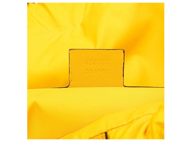 Gucci Tricolor Drawstring Cube Backpack Blue Yellow - view 9