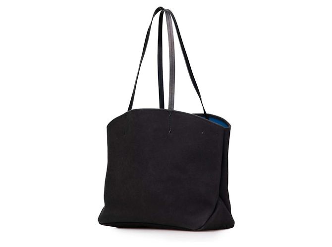 Borsa Tote Prada in tela nera e pelle Nero - vista 2