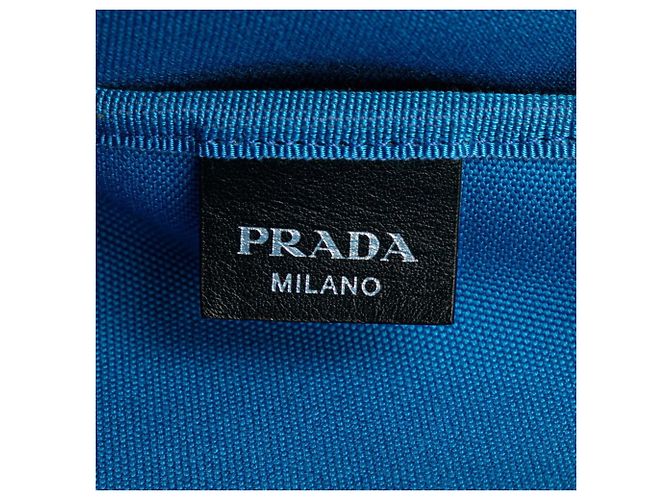 Borsa Tote Prada in tela nera e pelle Nero - vista 5