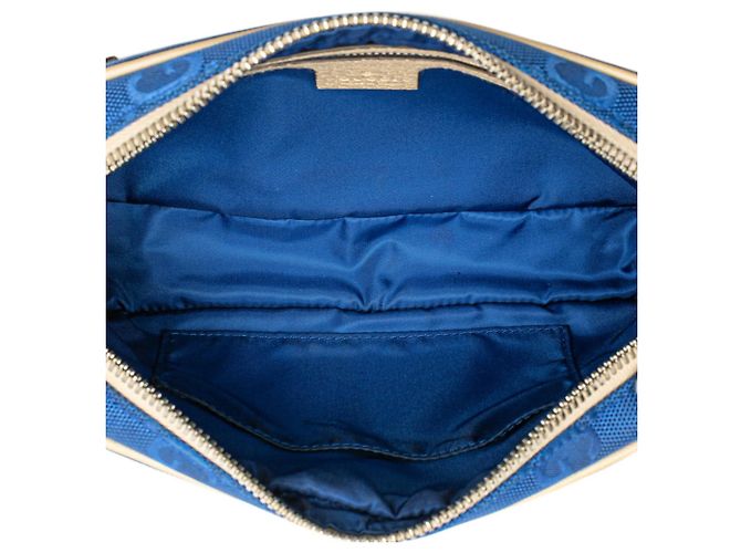 Gucci GG Nylon Off the Grid Gürteltasche Blau Beige - Ansicht 7