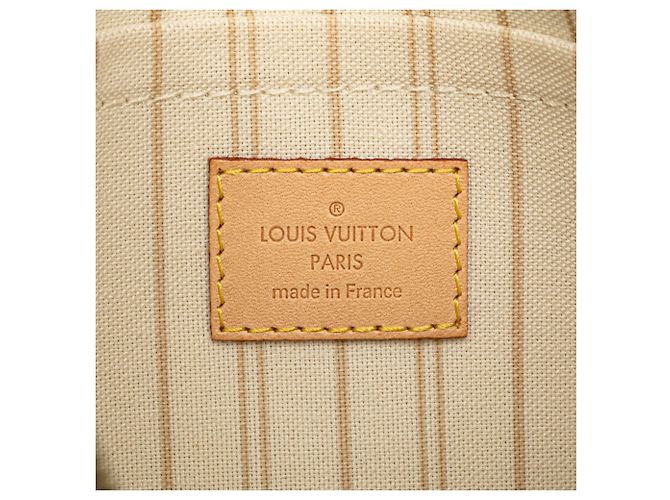 Borsa e pochette Louis Vuitton Damier Azur Neverfull Bianco - vista 6