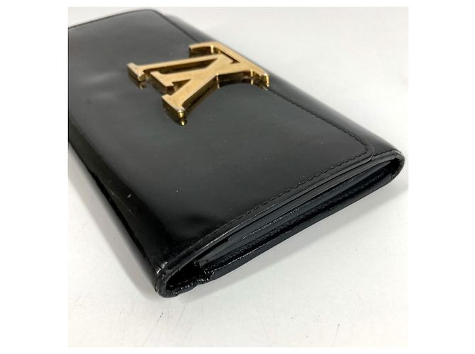 Cartera Larga Louise Flap en Vernis Louis Vuitton Negro - vista 4