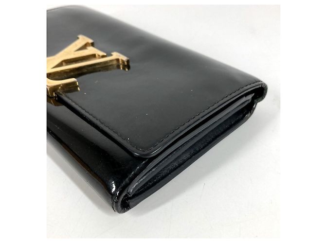 Cartera Larga Louise Flap en Vernis Louis Vuitton Negro - vista 6