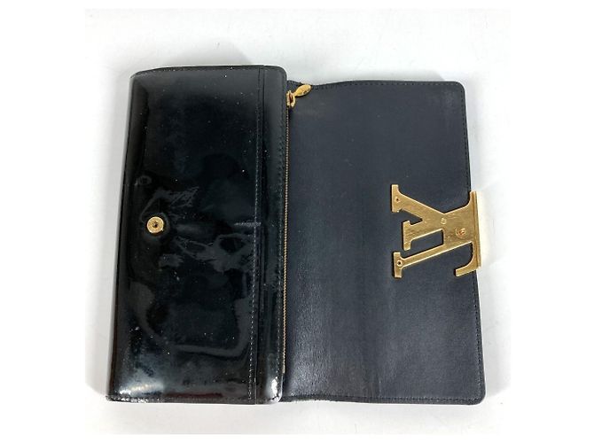 Cartera Larga Louise Flap en Vernis Louis Vuitton Negro - vista 9
