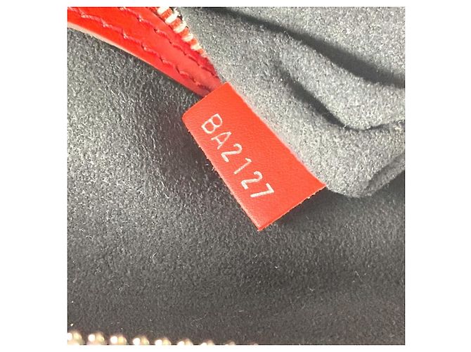 Borsa Boston in pelle Epi Louis Vuitton Bianco Rosso - vista 8