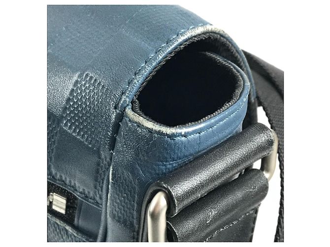 Borsa a tracolla District PM Damier Infini Louis Vuitton Nero Blu - vista 11
